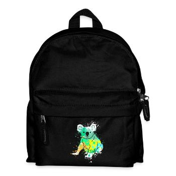 Splash Art Koalabär - Kinder Rucksack - Schwarz - Vorne