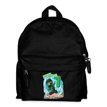 7. Geburtstag Junge Ninja Grün - Kinder Rucksack - Schwarz - Vorne