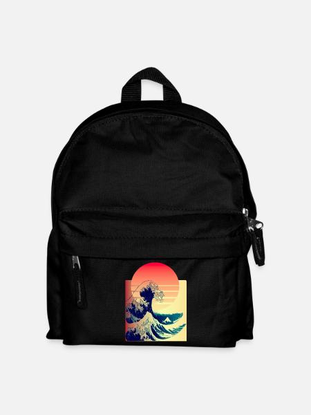 la grosse vague au large de Kanagawa - Sac à dos Enfant - noir