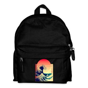 La Grande Vague au large de Kanagawa - Sac à dos Enfant - noir - Devant