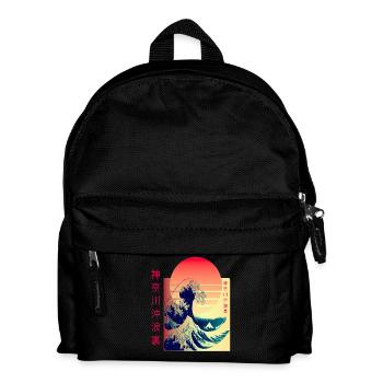 the big wave off Kanagawa Japan Art - Kids' Backpack - black - Front