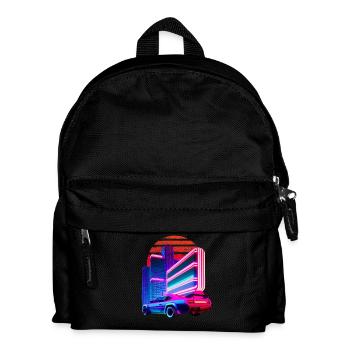 Retro Wave 80s Sports Car Vaporwave - Kids' Backpack - black - Front