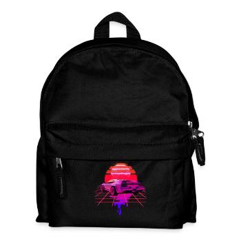 Vaporwave Supercar Reto Wave Sunset - Kids' Backpack - black - Front
