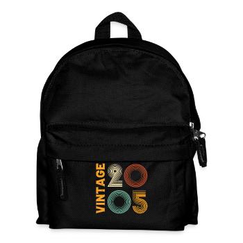 Vintage 2005 Retro Cooles Jubiläumsgeschenk - Kinder Rucksack - Schwarz - Vorne