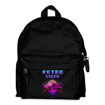 Rétro Vibes Sports Car Vaporwave Sunset - Sac à dos Enfant - noir - Devant