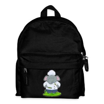 Elefant Koch Pfanne Kochen - Kinder Rucksack - Schwarz - Vorne
