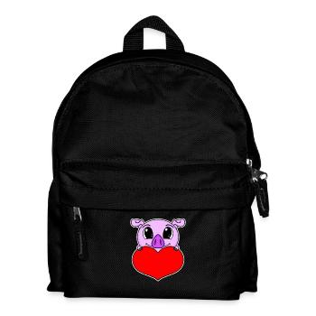 Pig Heart Love - Heart Motif - Sac à dos Enfant - noir - Devant