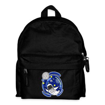 Astronaute dans l’espace - Motif d’astronaute pour enfants - Sac à dos Enfant - noir - Devant