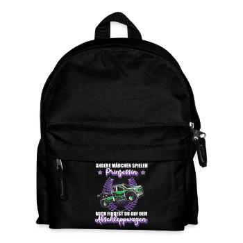 Abschleppwagen Abschleppdienst Mädchen Geschenk - Kinder Rucksack - Schwarz - Vorne