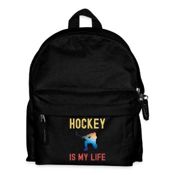 Joueurs de hockey sur glace - le hockey c’est ma vie - Sac à dos Enfant - noir - Devant