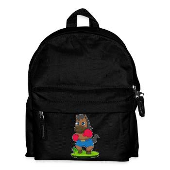 Boxeur cheval Boxer Gants de boxe Boxe - Sac à dos Enfant - noir - Devant