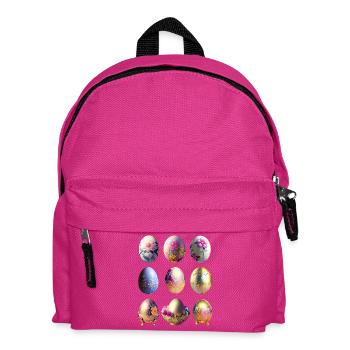 Bunte Ostereier Sticker Set - Kinder Rucksack - Fuchsia - Vorne