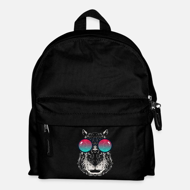 Cool Capybara with Sunglasses - Kids' Backpack - black