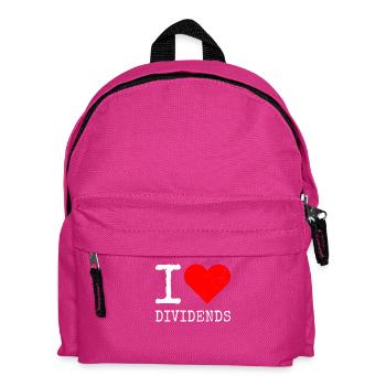 Dividenden I Love Dividends Ich Liebe Aktien Börse - Kinder Rucksack - Fuchsia - Vorne