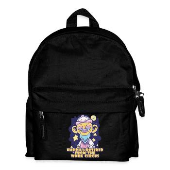happy retired after work circus - Kids' Backpack - black - Front