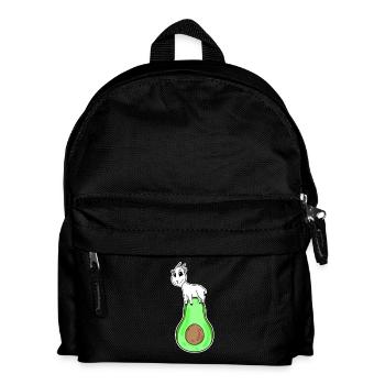 Ziegenbock auf Avocado - Kinder Rucksack - Schwarz - Vorne