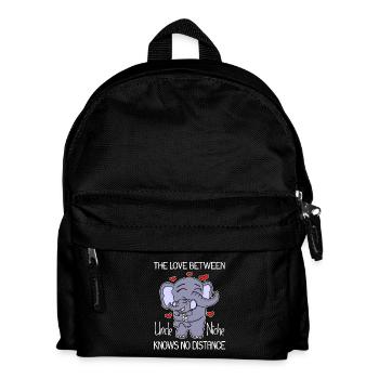 Onkel und Nichte Liebe Elefant Geschenk - Kinder Rucksack - Schwarz - Vorne