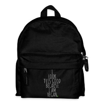 Veganer I Look This Good Because I Am Vegan Veggie - Kinder Rucksack - Schwarz - Vorne