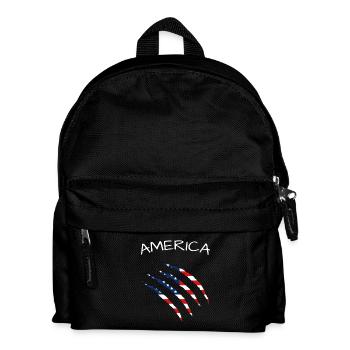 United States of America, USA, America  - Kinder Rucksack - Schwarz - Vorne