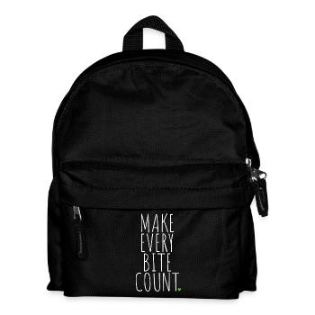 Veganer Make Every Bite Count Go Vegan Veganerin - Kids' Backpack - black - Front