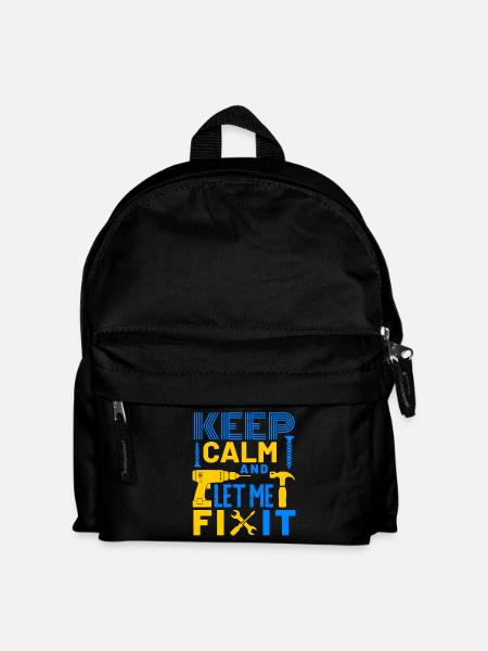 Bleib ruhig und lass es mich selbst reparieren - Kinder Rucksack - Schwarz