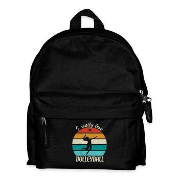 I Really Love Volleyball - Kids' Backpack - black - Front