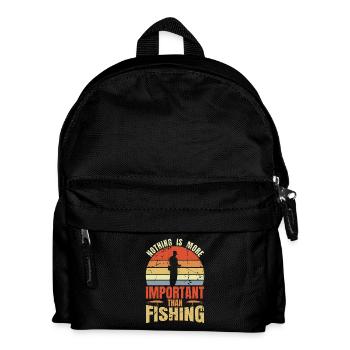 Rien n’est plus important que la pêche - Sac à dos Enfant - noir - Devant