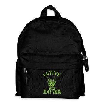 Coffee and Aloe Vera Creme Kosmetik Natur - Kinder Rucksack - Schwarz - Vorne