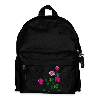 Rosen, Blumen, Garten - Kinder Rucksack - Schwarz - Vorne