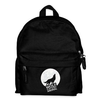 Le loup est mon animal spirituel - Sac à dos Enfant - noir - Devant