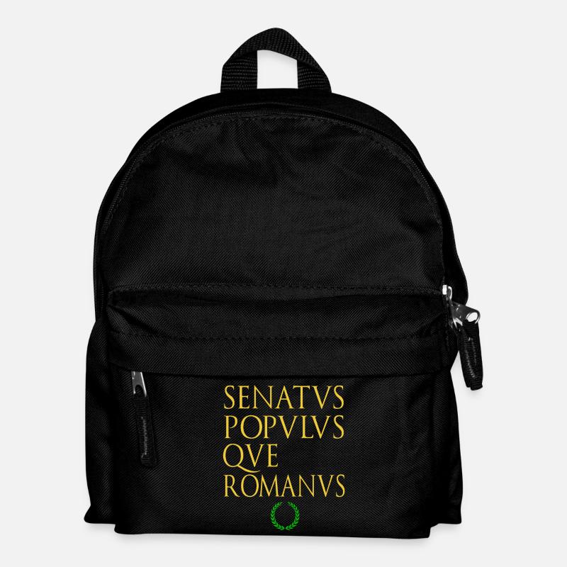 Senat und Volk von Rom in lateinischer Sprache - Kinder Rucksack - Schwarz