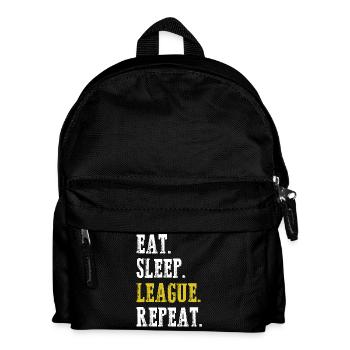Eat Sleep League Repeat Sports Game Gaming - Kinder Rucksack - Schwarz - Vorne