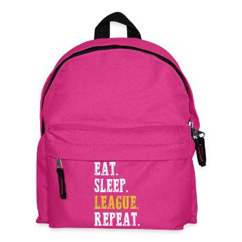Eat Sleep League Repeat Sports Game Gaming - Kids' Backpack - fuchsia - Front