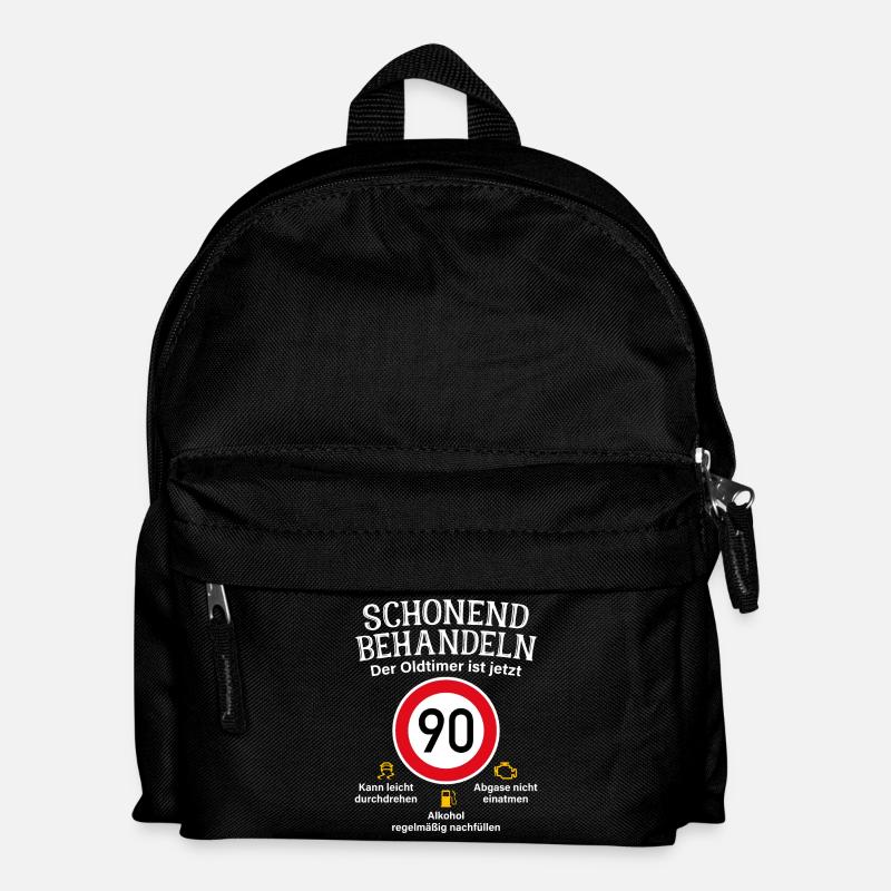 90. Geburtstag Schonend Behandeln Oldtimer Ist 90 - Kinder Rucksack - Schwarz