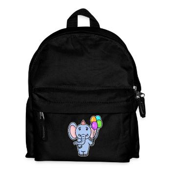 Elefant Geburtstag Luftballon - Kinder Rucksack - Schwarz - Vorne