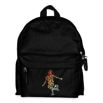 Fußballspieler Skizze - Kinder Rucksack - Schwarz - Vorne