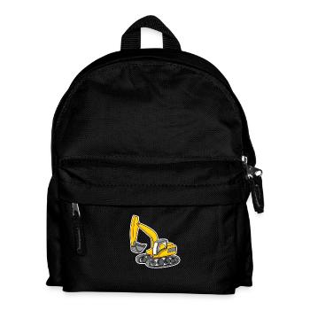 Excavator Construction Site Heavy Machinery Gift - Kids' Backpack - black - Front