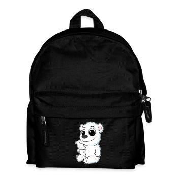 Famille d’ours polaires - Ours polaire avec bébé - Motif d’ours polaire - Sac à dos Enfant - noir - Devant