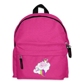 Einhorn Wolken - Kinder Rucksack - Fuchsia - Vorne