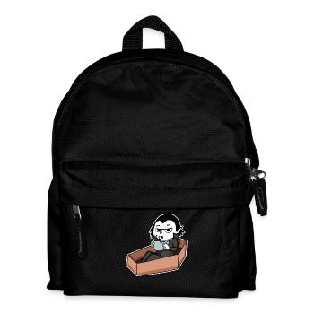 Vampire boit du café - Sac à dos Enfant - noir - Devant