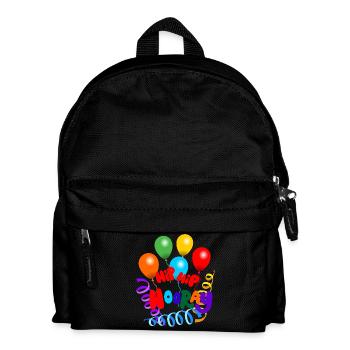 Hip hip hurrah garlands and balloons - Kids' Backpack - black - Front