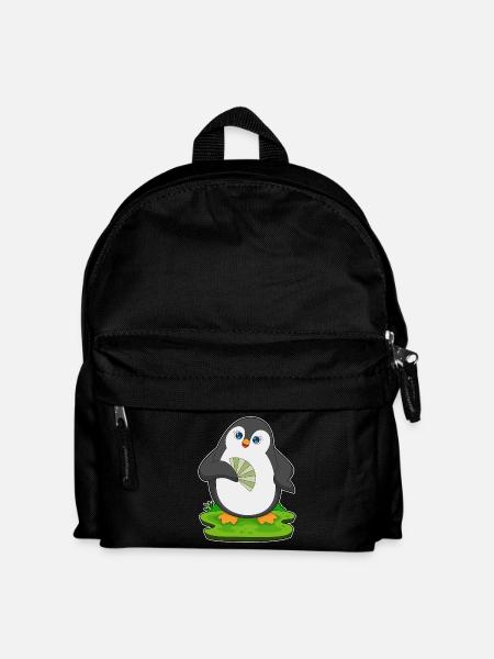 Pinguin Handventilator - Kinder Rucksack - Schwarz