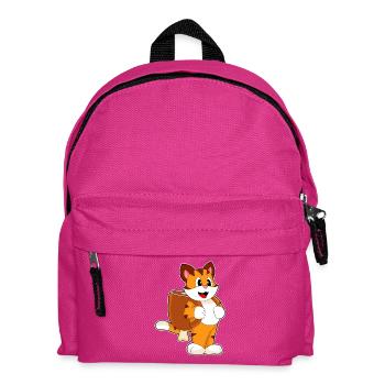 Tiger Schüler Rucksack Schule - Kinder Rucksack - Fuchsia - Vorne