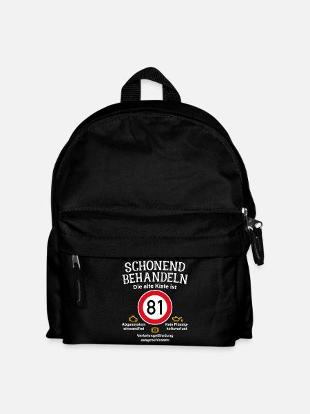 81. Geburtstag Schonend Behandeln 81 Alte Kiste 81 - Kinder Rucksack - Schwarz