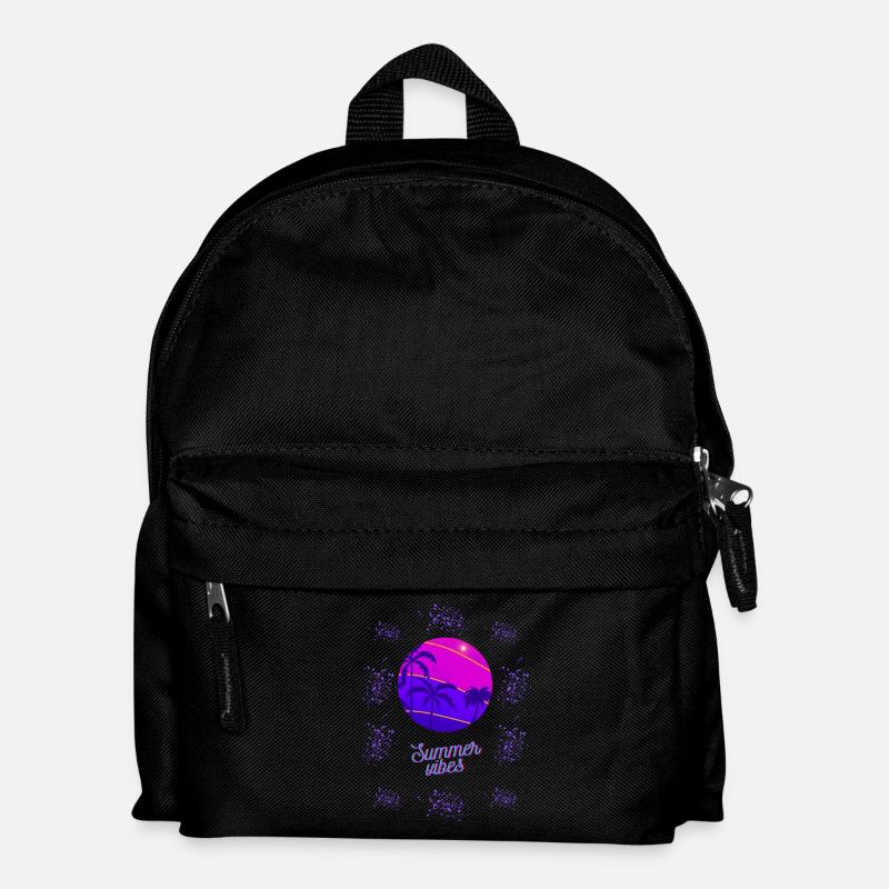 Summer Vibes Neon Design - Kids' Backpack - black