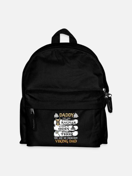 Wikinger Vater - Kinder Rucksack - Schwarz