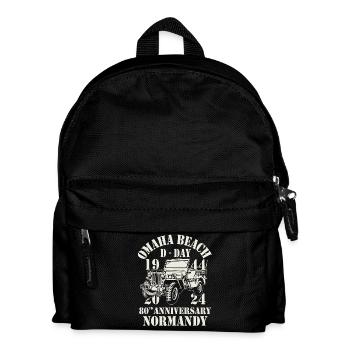 Omaha Beach D-Day 80. Jahrestag Normandie - Kinder Rucksack - Schwarz - Vorne
