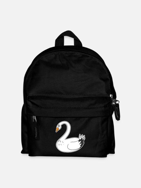 Schwan - Kinder Rucksack - Schwarz
