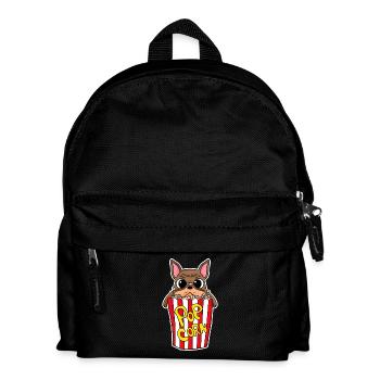 Popcorn Cinema Dog Movies Movie Night - Kids' Backpack - black - Front