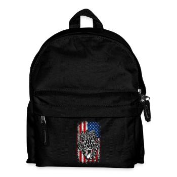 4th of July Mushroom Morel Hunting Usa Flag - Kinder Rucksack - Schwarz - Vorne